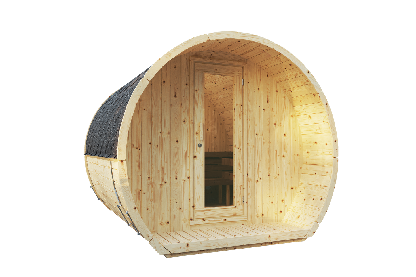 Sauna Suzi 280x230 spruce/thermo pine