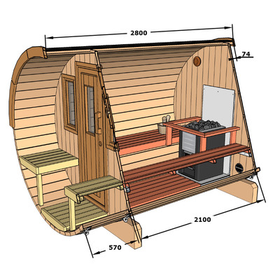 Sauna 280*205/235