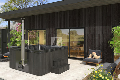 Jacuzzi with integrated oven