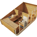 Sauna Clara 360*230 spruce/thermo pine