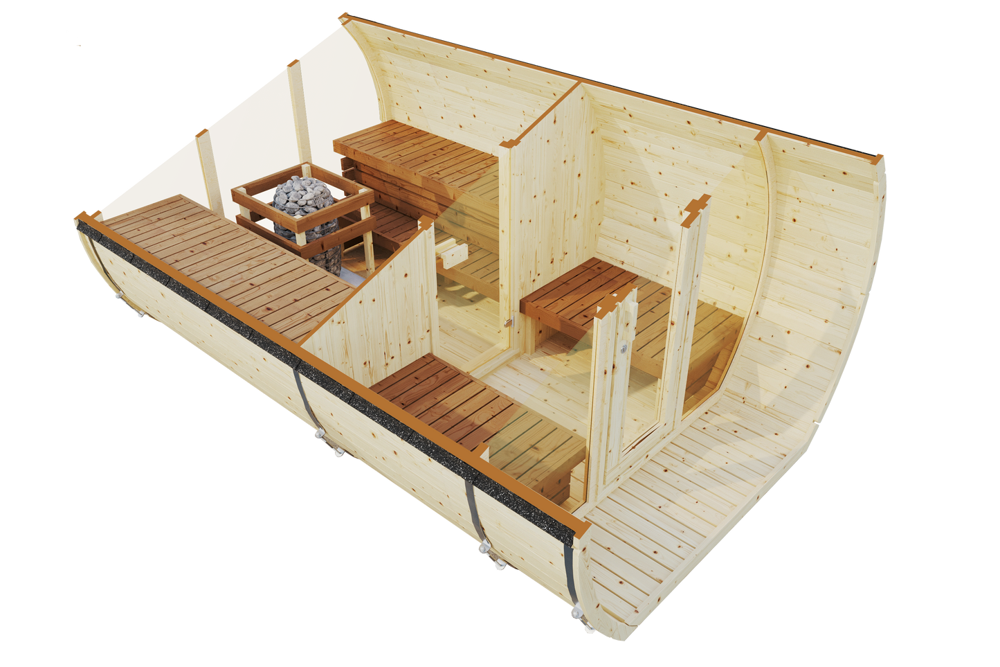 Sauna Suzi 400x230 spruce/thermo pine