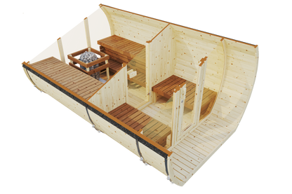 Sauna Suzi 400x230 spruce/thermo pine